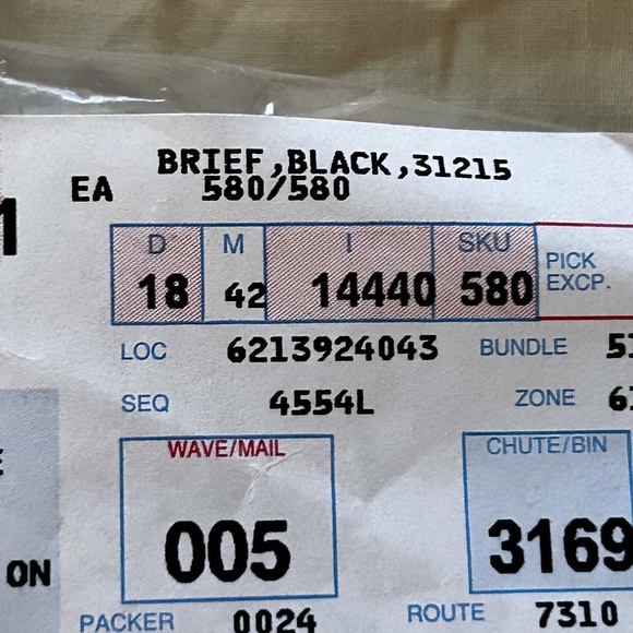 5 BRIEFS, NYLON SPANDEX, BLACK, SIZE 4X, VANITY FAIR, IN ORIGINAL BAG, TAGS ON, - Picture 6 of 7